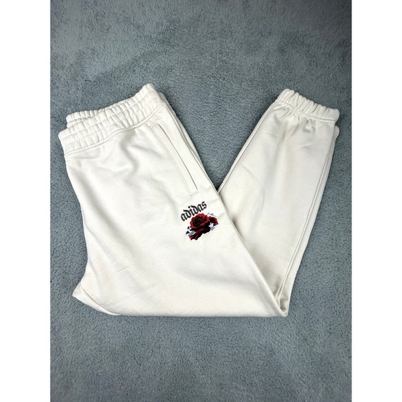 adidas Other - Adidas Originals Roses Fleece Mens Size 2XL Jogger Pants Wonder White KR8849 NWT